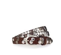 Ledergürtel MUSTANG, Damen, Gr. 90, middle braun, Rindsleder, Gürtel Ledergürtel, Echtleder, mit Plattnieten verziert, einfache Dornschließe (33939511-90) middle braun