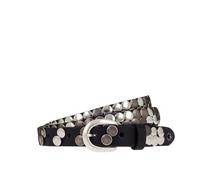 Ledergürtel MUSTANG, Damen, Gr. 95, schwarz, Rindsleder, Gürtel Ledergürtel, Echtleder, mit Plattnieten verziert, einfache Dornschließe (33380951-95) schwarz