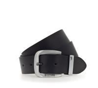 Ledergürtel MUSTANG "Franklin", Herren, Gr. 125, schwarz, Rindsleder, unifarben, Gürtel Ledergürtel, mit Überlänge, 3,5 cm breit, aus Rindsleder (40290738-125) schwarz