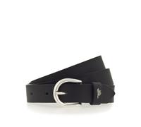 Ledergürtel MUSTANG "Harper", Damen, Gr. 100, schwarz, Rindsleder, unifarben, Gürtel Ledergürtel, schmale Form, 2,5 cm breit, aus Rindsleder, mit ovaler Schließe (51912552-100) schwarz