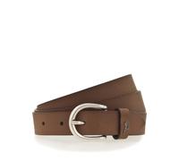 Ledergürtel MUSTANG "Harper", Damen, Gr. 110, braun (cognac), Rindsleder, unifarben, Gürtel Ledergürtel, schmale Form, 2,5 cm breit, aus Rindsleder, mit ovaler Schließe (60093567-110) cognac