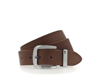 Ledergürtel MUSTANG, Herren, Gr. 125, braun (hellbraun), Rindsleder, Gürtel Ledergürtel, Überlänge, Dornschließe in geschwärztem Silber, 3,5 cm (82332616-125) hellbraun