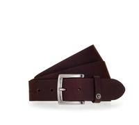 Ledergürtel MUSTANG, Herren, Gr. 90, braun (dunkelbraun), Leder, unifarben, Gürtel Ledergürtel, Mit Druckknopf-Applikation auf der Schlaufe, 4 cm (91170403-90) dunkelbraun