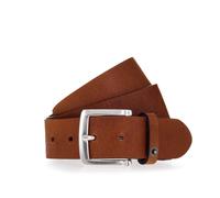 Ledergürtel MUSTANG, Herren, Gr. 95, braun (cognac), Leder, unifarben, Gürtel Ledergürtel, Mit Druckknopf-Applikation auf der Schlaufe, 4 cm (71491227-95) cognac