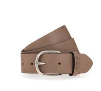 Ledergürtel MUSTANG "Madison", Damen, Gr. 80, grau (schwarz taupe), Rindsleder, Gürtel Ledergürtel, aus Rindsleder, mit Pull-Up-Leder (27857459-80) schwarz taupe