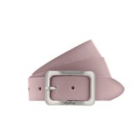 Ledergürtel MUSTANG "Rachel", Damen, Gr. 85, rosa (pale rose), Rindsleder, unifarben, Basic, Gürtel Ledergürtel, mit eckiger, mattfarbener Schließe, aus Rindsleder, 3,5 cm breit (40093208-85) pale ros
