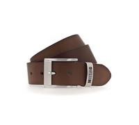 Ledergürtel MUSTANG "Spencer", Herren, Gr. 105, braun (bailys), Rindsleder, unifarben, Gürtel Ledergürtel, mit schlichter Dornschließe in mattem Silber (48929944-105) bailys