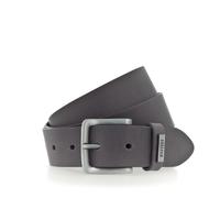 Ledergürtel MUSTANG "Wayne", Herren, Gr. 110, grau, Rindsleder, unifarben, Gürtel Ledergürtel, mit benieteter Schlaufe, unifarben, im Casual-Design (71223069-110) grau