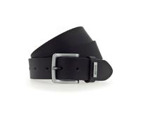 Ledergürtel MUSTANG "Wayne", Herren, Gr. 90, schwarz, Rindsleder, unifarben, Gürtel Ledergürtel, mit benieteter Schlaufe, unifarben, im Casual-Design (59218819-90) schwarz