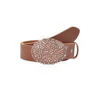 Ledergürtel RETTUNGSRING GÜRTEL, Damen, Gr. 80, braun, Leder, unifarben, Gürtel Ledergürtel, mit austauschbarer Schließe »Oval Nieten Kupfer« (39954529-80) braun