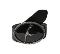 Ledergürtel RETTUNGSRING GÜRTEL, Damen, Gr. 80, schwarz, Leder, unifarben, Gürtel Ledergürtel, mit austauschbarer Schließe »Sylt Schwarz« (53435163-80) schwarz