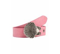 Ledergürtel RETTUNGSRING GÜRTEL "»Gump Pink«, mit austauschbarer Schließe »Muschel Nieten«", Damen, Gr. 85, rosa, Rindsleder, Gürtel Ledergürtel (85996152-85) rosa