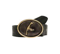 Ledergürtel RETTUNGSRING GÜRTEL, Herren, Gr. 105, schwarz, Leder, unifarben, Gürtel Ledergürtel, mit austauschbarer Schließe »Sylt Schwarz/ Gold« (50873529-105)