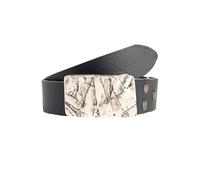 Ledergürtel RETTUNGSRING GÜRTEL "»Soft Boom Navy«, mit austauschbarer Schließe »Felswand Silber«", Herren, Gr. 85, navy, Rindsleder, Gürtel Ledergürtel (26809166-85) navy