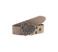 Ledergürtel RETTUNGSRING GÜRTEL "»Soft Taupe«, mit austauschbarer Schließe »Rosenherz Komplett«", Herren, Gr. 100, taupe, Rindsleder, Gürtel Ledergürtel (59644935-100) taupe