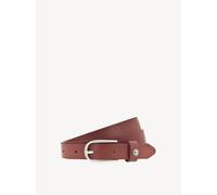 Ledergürtel TAMARIS "Cassia Silver", Damen, Gr. 105, rot, Rindsleder, unifarben, Gürtel Ledergürtel, weiches Rindleder mit leichter Narbung, schmal (12360900-105) rot