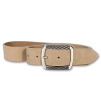 Ledergürtel SILBERGIFT, Damen, Gr. 100, beige, Rindsleder, unifarben, Gürtel Ledergürtel, mit silberfarbener Schließe (31314340-100) beige
