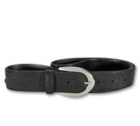 Ledergürtel SILBERGIFT, Damen, Gr. 80, schwarz, Rindsleder, unifarben, Gürtel Ledergürtel, mit silberfarbener Schließe (60087160-80) schwarz