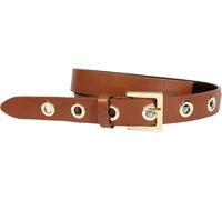 Ledergürtel SILBERGIFT, Damen, Gr. 85, braun (cognac), Rindsleder, unifarben, Gürtel Ledergürtel, mit Metallösen (91781750-85) cognac