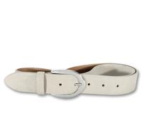 Ledergürtel SILBERGIFT, Damen, Gr. 95, beige, Rindsleder, unifarben, Gürtel Ledergürtel, mit silberfarbener Schließe (64792061-95) beige