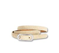 Ledergürtel SILBERGIFT "Ledergürtel im Luxuslook mit schmalem Style", Damen, Gr. 85, champagner, Rindsleder, Gürtel Ledergürtel (98080408-85) champagner