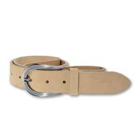 Ledergürtel SILBERGIFT "Ledergürtel mit dunkler Schließe in Hufeisenform", Damen, Gr. 105, beige, Rindsleder, Gürtel Ledergürtel (87742458-105) beige