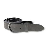 Ledergürtel SILBERGIFT "Ledergürtel mit dunkler Schließe in Hufeisenform", Damen, Gr. 95, grau, Rindsleder, Gürtel Ledergürtel (90982447-95) grau