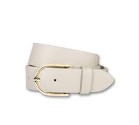 Ledergürtel SILBERGIFT "Ledergürtel mit fein geschwungener Schließe", Damen, Gr. 90, weiß (beige), Rindsleder, Gürtel Ledergürtel (25178536-90) beige