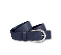 Ledergürtel SILBERGIFT "Ledergürtel mit silber-glänzender Designschließe", Damen, Gr. 95, marine, Rindsleder, Gürtel Ledergürtel (38122966-95) marine