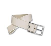 Ledergürtel SILBERGIFT "Ledergürtel mit silber-glänzender Rechtecksschließe", Damen, Gr. 90, beige, Rindsleder, Gürtel Ledergürtel (75535043-90) beige