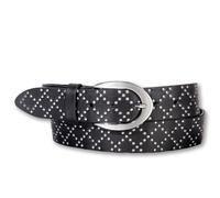 Ledergürtel SILBERGIFT "Ledergürtel rautenförmig strukturiert mit klassischer Schließe", Damen, Gr. 100, schwarz, si, Rindsleder, Gürtel Ledergürtel (81909669-100) schwarz, si