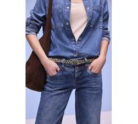 Ledergürtel STREET ONE, Damen, Gr. 80, schwarz, Stoff, 100% Rindsleder, Gürtel Ledergürtel (44961819-80) schwarz