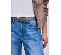 Ledergürtel STREET ONE, Damen, Gr. 95, grau (soft sand), Stoff, 100% Rindsleder, unifarben, Gürtel Ledergürtel, Echtleder (89341834-95) soft sand