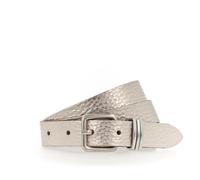 Ledergürtel TAMARIS "Cara Silver", Damen, Gr. 90, gold (goldfarben), Rindsleder, glänzend, festlich, Gürtel Ledergürtel, mit Metallic-Finish (53176033-90) goldfarben