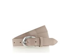 Ledergürtel TAMARIS "Carolin Silver", Damen, Gr. 110, grau (taupe), Materialmix, Gürtel Ledergürtel, weiches Lack-Rindleder mit hochglänzendem Finish (97814143-110) taupe