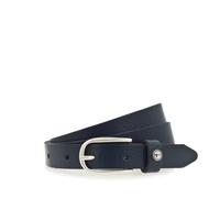 Ledergürtel TAMARIS "Cassia Silver", Damen, Gr. 100, blau, Rindsleder, unifarben, Gürtel Ledergürtel, weiches Rindleder mit leichter Narbung, schmal (38106316-100) blau