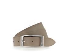 Ledergürtel TAMARIS "Charlie Silver", Damen, Gr. 105, grau (taupe), Rindsleder, Basic, Gürtel Ledergürtel, mit glänzender Schließe in tollen Basic-Farben (89369146-105) taupe