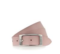Ledergürtel TAMARIS "Charlie Silver", Damen, Gr. 105, rosa, Rindsleder, unifarben, Basic, Gürtel Ledergürtel, mit länglicher Doppelschließe, aus Rindsleder, unifarben (84368144-105) rosa