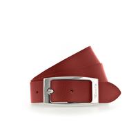 Ledergürtel TAMARIS "Charlie Silver", Damen, Gr. 85, rot, Rindsleder, Basic, Gürtel Ledergürtel, mit länglicher Doppelschließe, aus Rindsleder, unifarben (57845852-85) rot