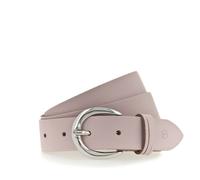 Ledergürtel TAMARIS "Clara Silver", Damen, Gr. 100, rosa (hellrosa), Rindsleder, unifarben, Basic, Gürtel Ledergürtel, mit glänzender silberfarbener Schließe (74834143-100) hellrosa