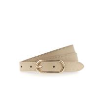 Ledergürtel TAMARIS "Claudia Gold", Damen, Gr. 100, beige, Rindsleder, unifarben, Gürtel Ledergürtel, mit schmaler Schließe, 2 cm breit, aus Rindsleder, unifarben (21545426-100) beige