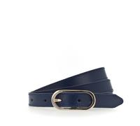 Ledergürtel TAMARIS "Claudia Gold", Damen, Gr. 105, blau, Rindsleder, unifarben, Gürtel Ledergürtel, mit schmaler Schließe, 2 cm breit, aus Rindsleder, unifarben (99114450-105) blau