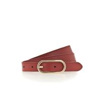 Ledergürtel TAMARIS "Claudia Gold", Damen, Gr. 105, rot, Rindsleder, unifarben, Gürtel Ledergürtel, mit schmaler Schließe, 2 cm breit, aus Rindsleder, unifarben (74774707-105) rot