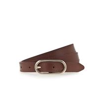 Ledergürtel TAMARIS "Claudia Gold", Damen, Gr. 115, braun (cognac), Rindsleder, unifarben, Gürtel Ledergürtel, mit schmaler Schließe, 2 cm breit, aus Rindsleder, unifarben (84587528-115) cognac