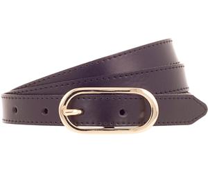 Ledergürtel TAMARIS "Claudia Gold", Damen, Gr. 120, schwarz, Rindsleder, unifarben, Gürtel Ledergürtel, mit schmaler Schließe, 2 cm breit, aus Rindsleder, unifarben (24309140-120) schwarz