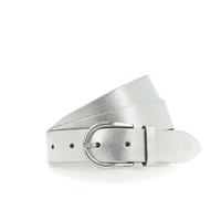 Ledergürtel TAMARIS "Cleena Silver", Damen, Gr. 85, silber metallic, Rindsleder, unifarben, Gürtel Ledergürtel, 3 cm breit, leicht strukturierte Oberfläche, dezentes Markenlogo (32393842-85) silber me