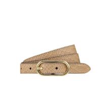 Ledergürtel TAMARIS, Damen, Gr. 100, beige, Rindsleder, gemustert, unifarben, Gürtel Ledergürtel, mit Doppelschließe, gemusterte Optik, im Casual Stil (46122653-100) beige