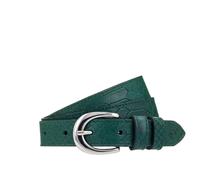 Ledergürtel TAMARIS, Damen, Gr. 100, dunkel grün, Rindsleder, gemustert, unifarben, Gürtel Ledergürtel, mit Doppelschnalle, aus Rindsleder (33413602-100) dunkel grün
