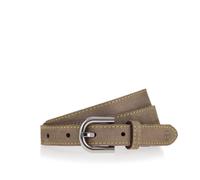 Ledergürtel TAMARIS, Damen, Gr. 100, grau (taupe), Leder, unifarben, Gürtel Ledergürtel, mit Kontrastnaht (53574031-100) taupe