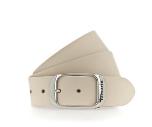 Ledergürtel TAMARIS, Damen, Gr. 105, beige, Rindsleder, unifarben, Gürtel Ledergürtel, Doppelschließe in glänzendem Silber (67190600-105) beige